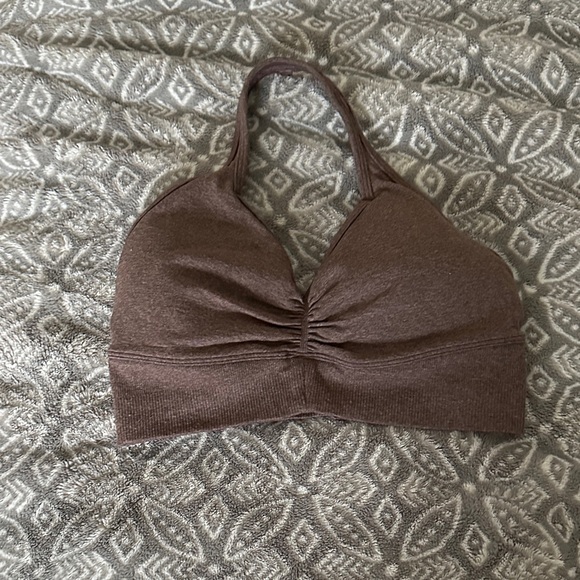 Buffbunny Collection Other - Brown Ruched Front sports bra